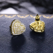 Load image into Gallery viewer, Classic Design Dazzling Heart Stud Earrings - Jewelry