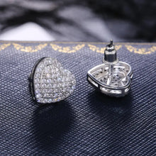 Load image into Gallery viewer, Classic Design Dazzling Heart Stud Earrings - Jewelry