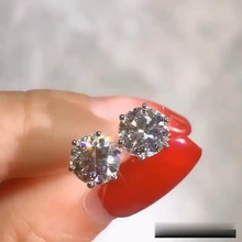 Load image into Gallery viewer, Classic Real Tibetan Cubic Zircon Silver Earrings - E003