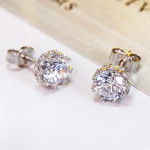 Load image into Gallery viewer, Classic Real Tibetan Cubic Zircon Silver Earrings - E005