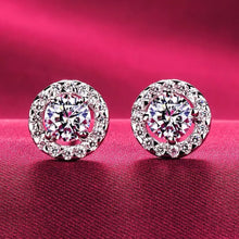 Load image into Gallery viewer, Classic Real Tibetan Cubic Zircon Silver Earrings - E013