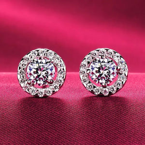 Classic Real Tibetan Cubic Zircon Silver Earrings - E013