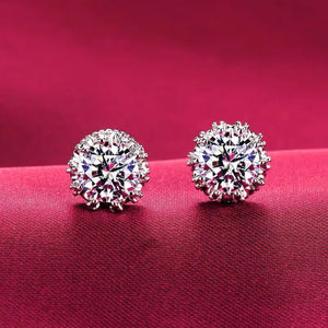 Classic Real Tibetan Cubic Zircon Silver Earrings - E019