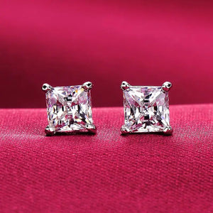 Classic Real Tibetan Cubic Zircon Silver Earrings - E051