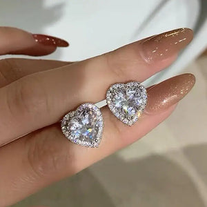 Classic Real Tibetan Cubic Zircon Silver Earrings - E099