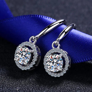 Classic Real Tibetan Cubic Zircon Silver Earrings - E15