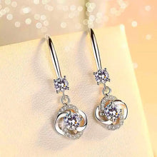 Load image into Gallery viewer, Classic Real Tibetan Cubic Zircon Silver Earrings - E655