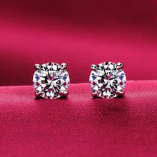 Load image into Gallery viewer, Classic Real Tibetan Cubic Zircon Silver Earrings - E84