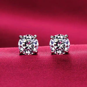 Classic Real Tibetan Cubic Zircon Silver Earrings - E84