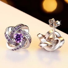 Load image into Gallery viewer, Classic Real Tibetan Cubic Zircon Silver Earrings - ED105