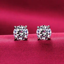 Load image into Gallery viewer, Classic Real Tibetan Cubic Zircon Silver Earrings - Jewelry