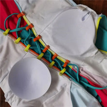 Load image into Gallery viewer, Colorblock One Piece Lace Up Swimsuit