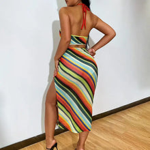 Load image into Gallery viewer, Colorful Patchwork Y2K Knitted Two Piece Set - two piece