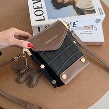 Load image into Gallery viewer, Contrasting design Chain PU Leather Crossbody Bag