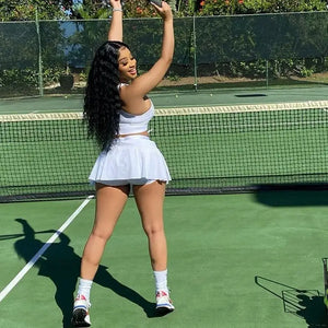 Crop Top and Tennis Mini Skirt - two piece