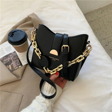 Load image into Gallery viewer, Crossbody PU Leather Purse - black - Bag