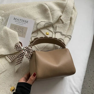 Crossbody Shoulder Bags with Short Wide Handle - Khaki - Bag