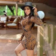 Load image into Gallery viewer, Cut Out Lace Up Bodycon Mini Dress