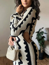 Load image into Gallery viewer, Cut Out Wave Knitted Maxi Dress