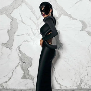 Dahlia Long Sleeve Bodycon Streetwear Backless Dress
