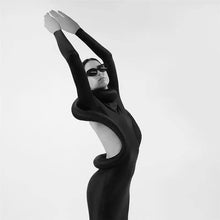 Load image into Gallery viewer, Dahlia Long Sleeve Bodycon Streetwear Backless Dress