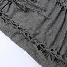 Load image into Gallery viewer, Dark Gray Hollow Out Bandage Mini Dress