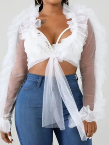 Days On The Yacht Tie Front Blouse - B / M