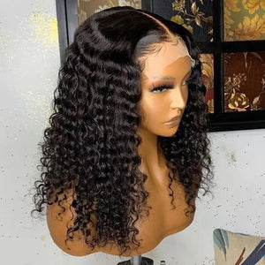 Deep Wave Pre-Plucked Curly Human Hair Wig