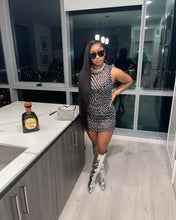 Load image into Gallery viewer, Designer See Through Lace High Waist Pencil Dress - dress