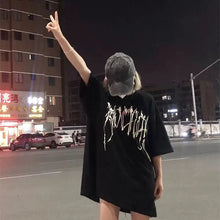 Load image into Gallery viewer, Devil Skull Oversized T-shirt - t-shirt
