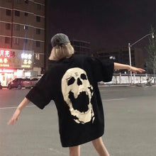 Load image into Gallery viewer, Devil Skull Oversized T-shirt - t-shirt