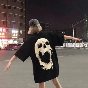 Devil Skull Oversized T-shirt - t-shirt
