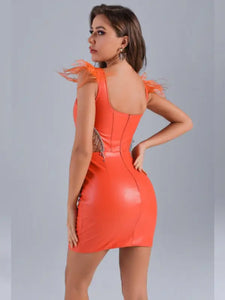 Diamond Hollow Out Sleeveless Bodycon Dress - dress