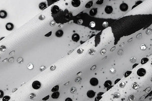 Diamond Print Y2K O Neck Sleeveless Crop Top