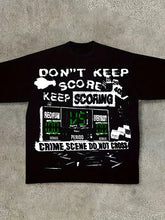 Load image into Gallery viewer, Don’t Keep Score Letter Print Crew Neck Tee - customized