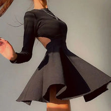 Load image into Gallery viewer, Elegant Backless Cut Out Mini Dress - black / L