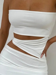 Elegant Off Shoulder Strapless Sexy Cut Out Dress