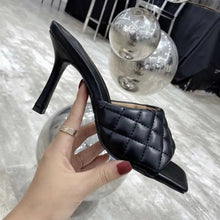 Load image into Gallery viewer, Elegant Square High Heel Gladiator Shoes - black / 39