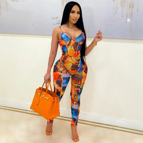 Elegant Stretchy Skinny Bodycon Jumpsuit - jumpsuit