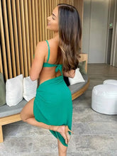 Load image into Gallery viewer, Elegant Twist Ruched Matching Set - two piece