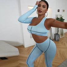 Load image into Gallery viewer, Fashion Irregular T-Shirt &amp; Sexy bodycon Trousers