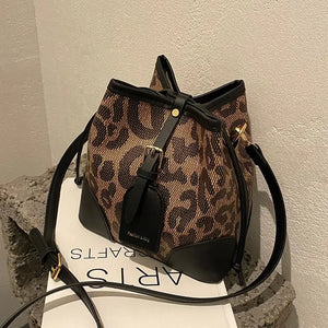 Fashion Leopard Bucket Handbag - Bag