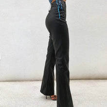 Load image into Gallery viewer, Fashion Office Lady PU Leather Wide Leg Pants