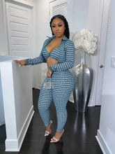 Load image into Gallery viewer, Fashion Plaid Print Cardigan 3 Piece Set - Mint / S