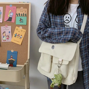 Fashion Shoulder Multifunction Canvas Crossbody Bag