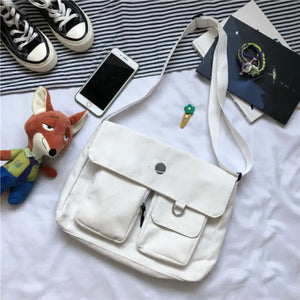 Fashion Shoulder Multifunction Canvas Crossbody Bag