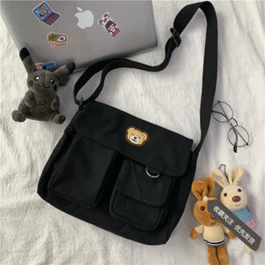 Fashion Shoulder Multifunction Canvas Crossbody Bag