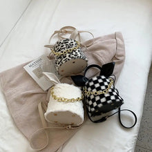 Load image into Gallery viewer, Faux Fur Bucket Plush Crossbody Handbag
