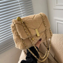 Load image into Gallery viewer, Faux Fur Fashion luxury Designer Handbag