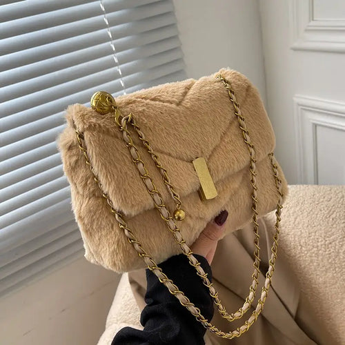 Faux Fur Fashion luxury Designer Handbag